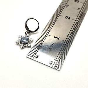 925 Silver Snowflake Earrings Winter CZ Diamonds Anniversary Birthday Gift - NEW